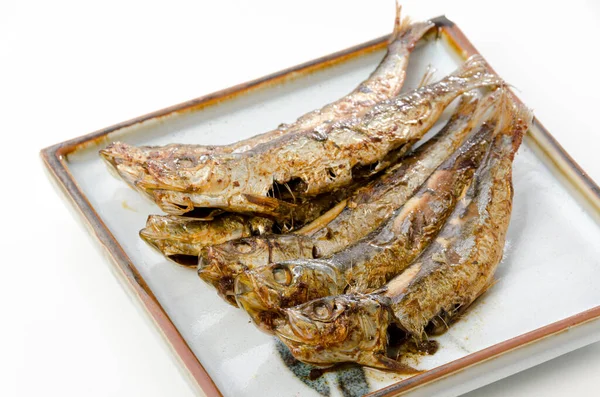 Grilled Salted Dried Sardine — Stock Photo, Image