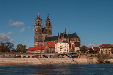 nehir elbe, Almanya, Magdeburg Katedrali