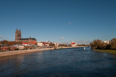 nehir elbe, Almanya, Magdeburg Katedrali