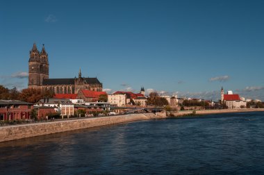 nehir elbe, Almanya, Magdeburg Katedrali