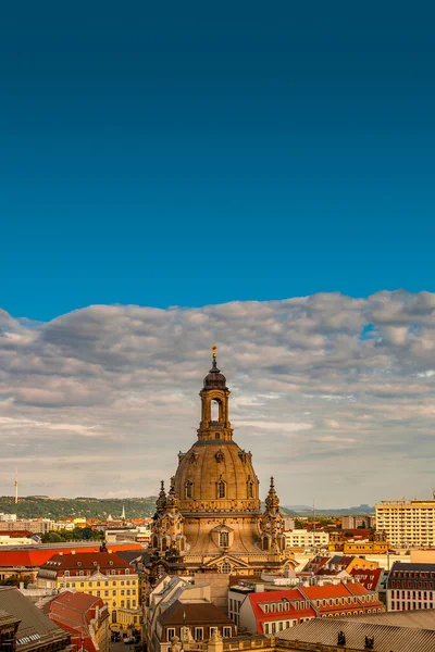 Cover Page Bird View Church Our Lady Frauenkirche Neumarkt Square — Stock Photo, Image