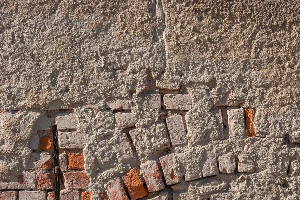 Patrón Ladrillos Viejos Piedras Decadencia Pared Del Edificio Envejecido Alemania — Foto de Stock