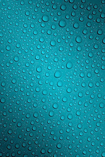 Wet Water Drops Dark Turquoise Background Gradient Illumination Two Corners — Φωτογραφία Αρχείου
