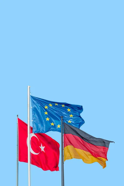 Portada Con Bandera Nacional Negra Roja Amarilla Alemania Azul Con — Foto de Stock