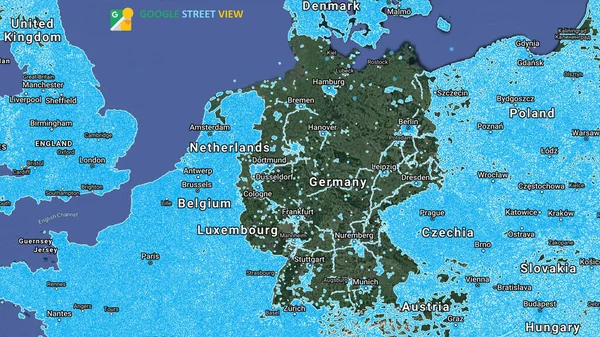 Map Europe Google Street View Germany Covered Compared Other European — Φωτογραφία Αρχείου