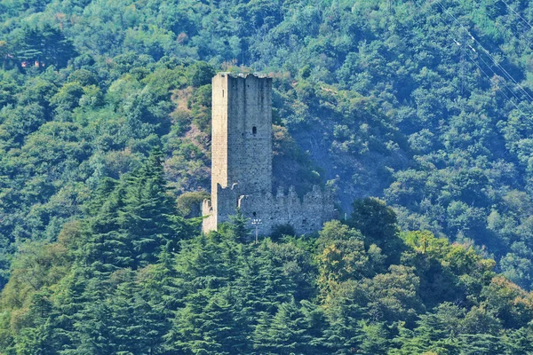 Como Lombardía Italia Agosto 1028 Castillo Baradello Desde Mirador Panorámico — Foto de Stock