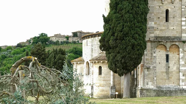 Abtei Saint Antimo Der Gemeinde Montalcino Der Provinz Siena Toskana — Stockfoto