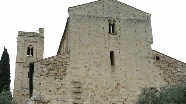 Opactwo Saint Antimo Gminie Montalcino Prowincji Siena Toskania Włochy — Zdjęcie stockowe