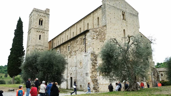 Abtei Saint Antimo Der Gemeinde Montalcino Der Provinz Siena Toskana — Stockfoto