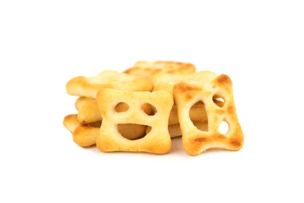 Смішні Крекери Печиво Щасливі Обличчя — стокове фото