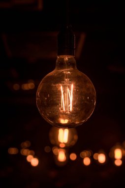 Retro Dekorasyon Parlak Ampul - doku, arkaplan