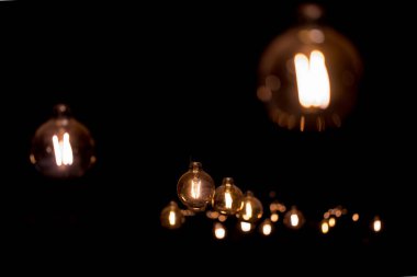 Retro Dekorasyon Parlak Ampul - doku, arkaplan