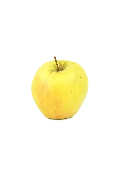 Apple Golden Delicious Isolerad Den Vita Bakgrunden — Stockfoto
