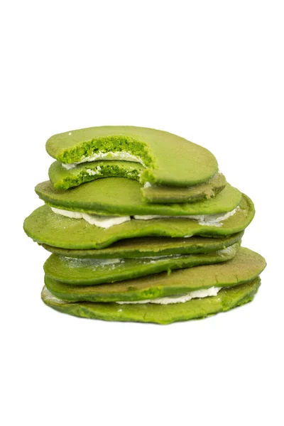 緑おいしい自家製ほうれん草パンケーキ — ストック写真