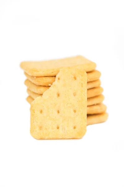 Mini Sušenky Izolované Bílém Pozadí — Stock fotografie