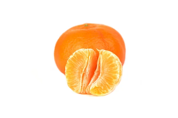 Połowa Owoców Mandarynki Citrus Reticulata — Zdjęcie stockowe