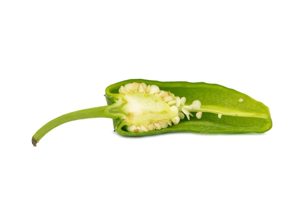 Giovane Verde Peperone Padron Caldo — Foto Stock