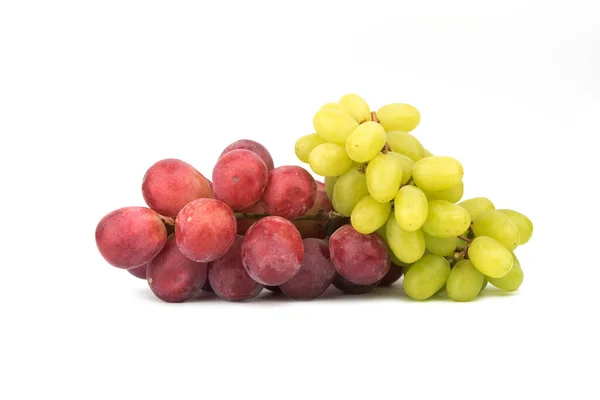 Kilka Jasnozielonych Ciemnoczerwonych Winogron — Zdjęcie stockowe