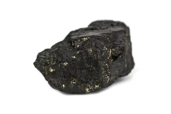 Комок Одиночного Черного Угля — стоковое фото