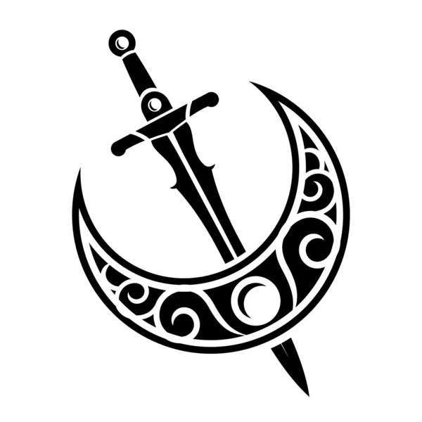 Espada Diseño de armas antiguas — Vector de stock