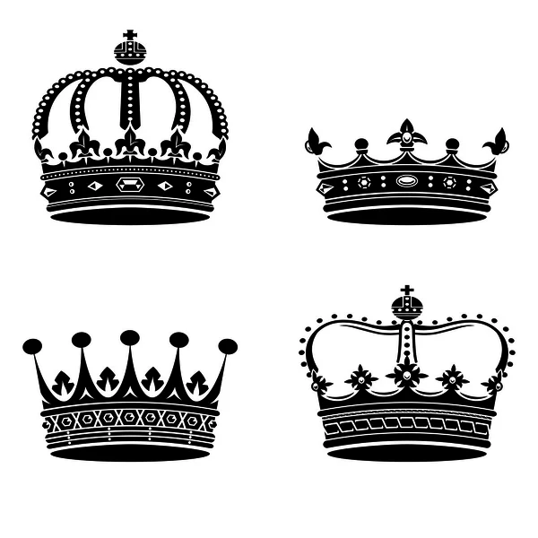 Crowns collection — Stock Vector