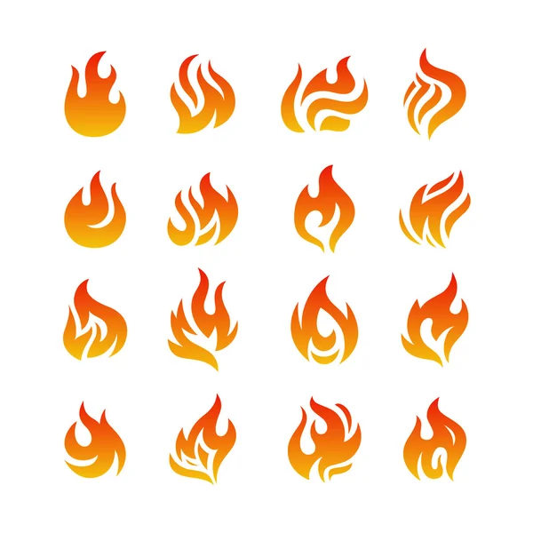 Alevler ateş — Stok Vektör
