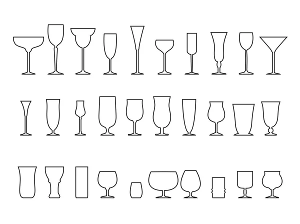 Glass collection — Stock Vector