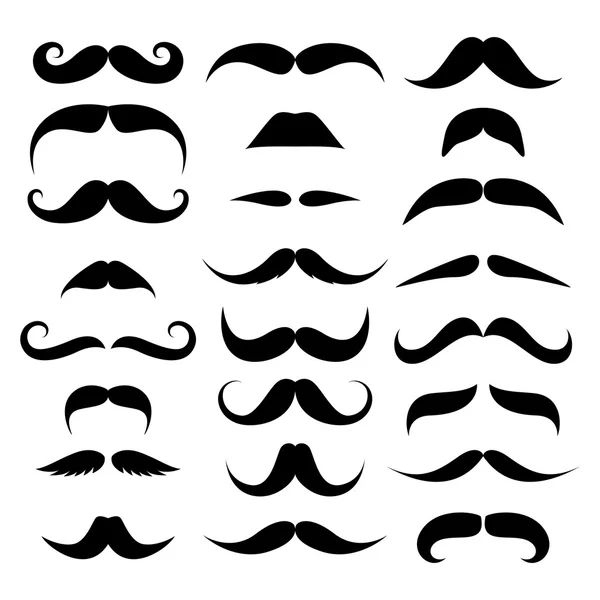 Moustache icons isolated set — Stock Vector © RedKoala 13930266