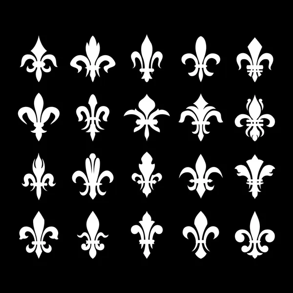 Símbolos heráldicos (fleur de lis ) — Vector de stock