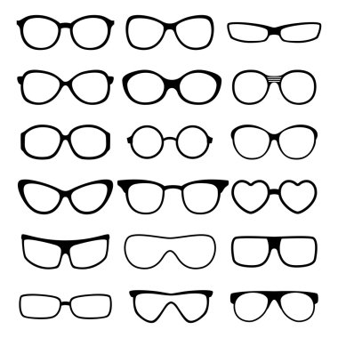 Glasses vector set. clipart