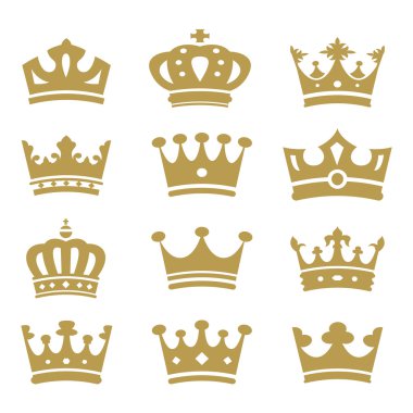 Crown collection - vector silhouette clipart
