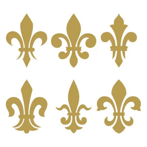 Heraldikai szimbólumok (fleur de lis) — Stock Vector