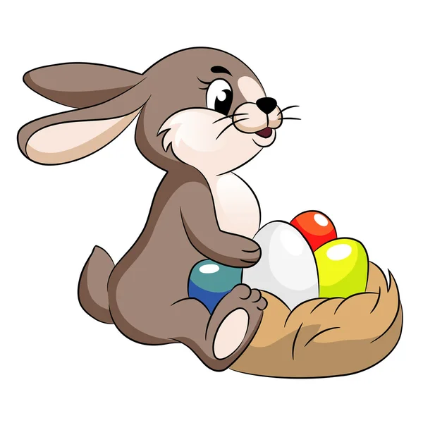 Vecteur mignon Pâques lapin illustration — Image vectorielle