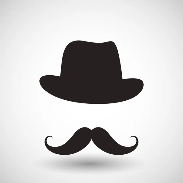 Bigode de vetor hipster — Vetor de Stock