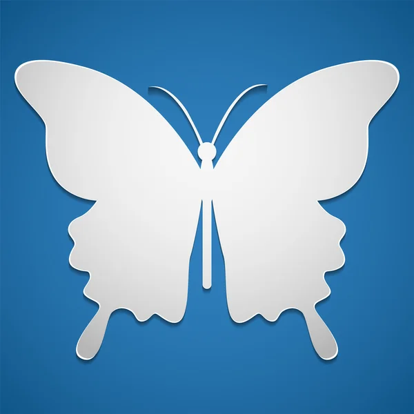 Vector icono de mariposa o fondo — Vector de stock