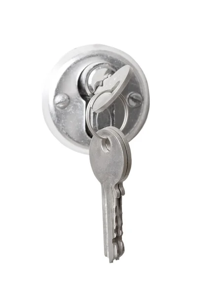 Dziurka od klucza za pomocą klawiszy — Zdjęcie stockowe