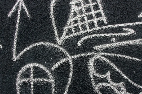 Abstraktes Schwarz-Weiß-Graffiti — Stockfoto