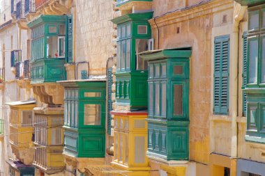 bir duvara Retro balkon