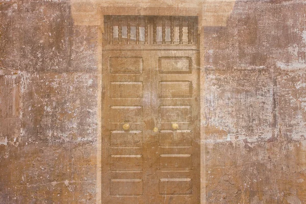 Porta de madeira retro papel de parede — Fotografia de Stock