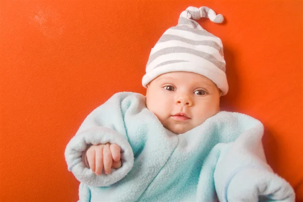 Adorable baby in hat — Stock Photo, Image