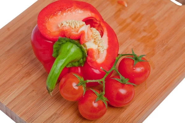 Sweet pepper cut open — Stock Photo, Image