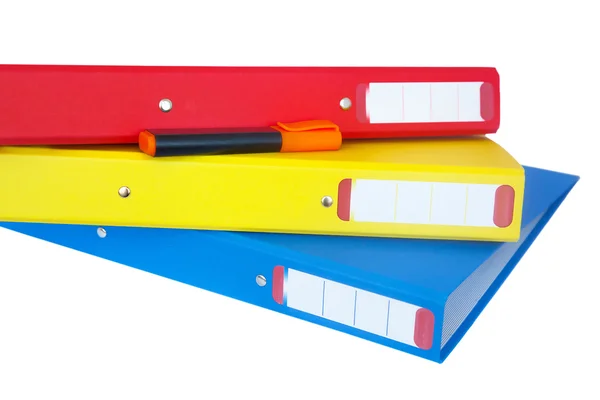 Set of folders with marker — Stock Photo, Image