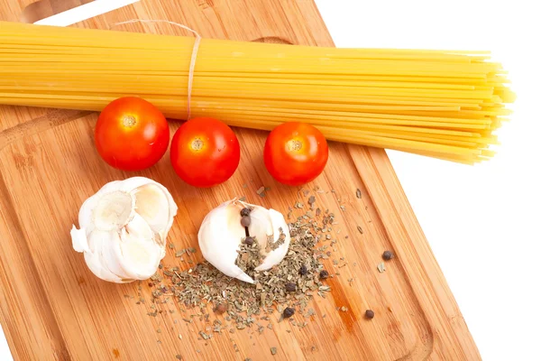 Pasta pesto raw ingredients — Stock Photo, Image