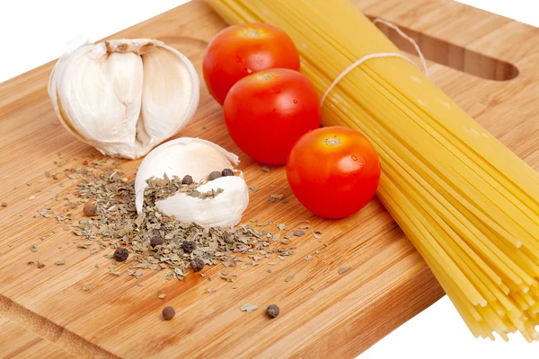 Cooking pasta pesto — Stock Photo, Image