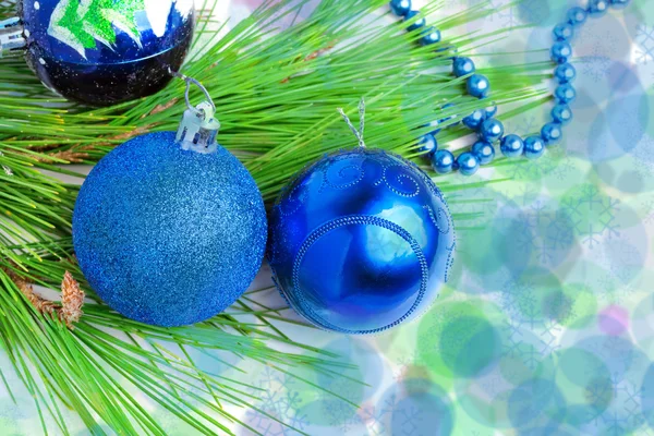 Blue-green New Year background — Stock Photo, Image