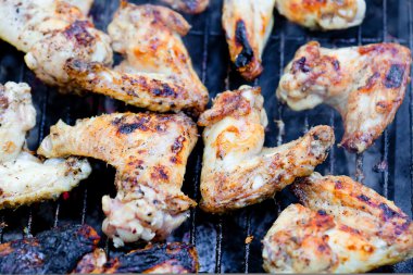 portre tavuk kanatları üzerinde