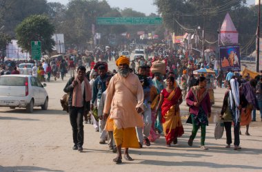 kalabalık dünyanın en büyük Festivali hindu Rush