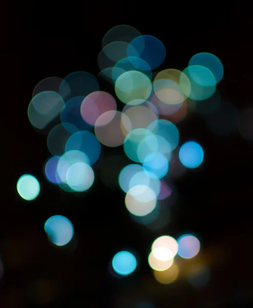 Bokeh de lumières de Noël bleues — Photo