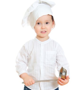 aşçı şirin küçük çocuk