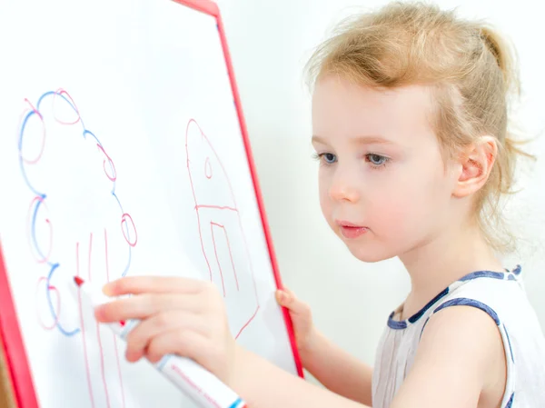 Tekst geschreven met krijt op blackboard — Stockfoto